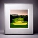 AI Bild eines idylischen Golfloches